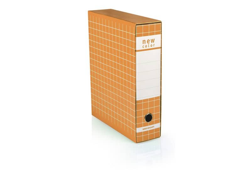 Registratore protocollo con custodia BREFIOCART New Color 35×28,5 cm dorso 8 cm arancio – 0201180.AR