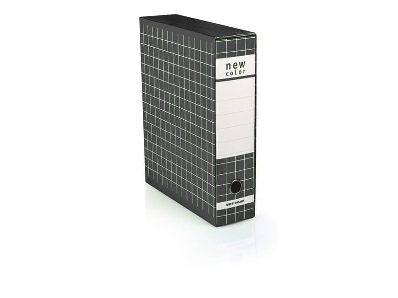 Registratore protocollo con custodia BREFIOCART New Color 35×28,5 cm dorso 8 cm nero – 0201180.NE