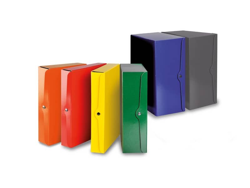 Portaprogetti con bottone EURO-CART presspan monolucido 25×35 cm dorso 15 cm giallo – CP15GI_DESK