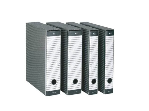 Registratore con custodia Esselte G14 Delsoline protocollo dorso 5 cm cartone plastificato grigio - 390714060