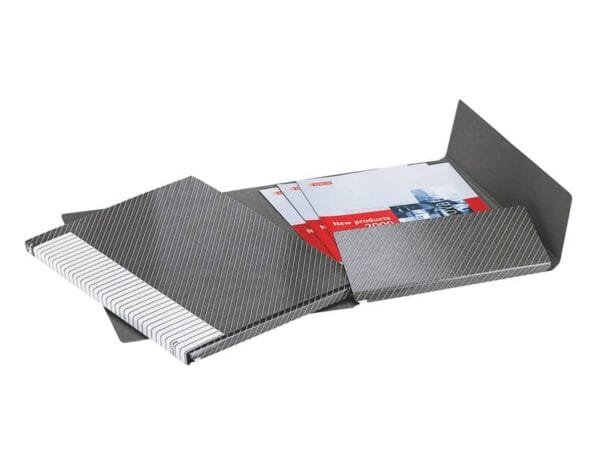 Cartelle a 2 lembi Esselte I54 DELSO LINE 6/I50 bianco/grigio 25x32 cm dorso 1,5 cm  6 cartelle - 390954040