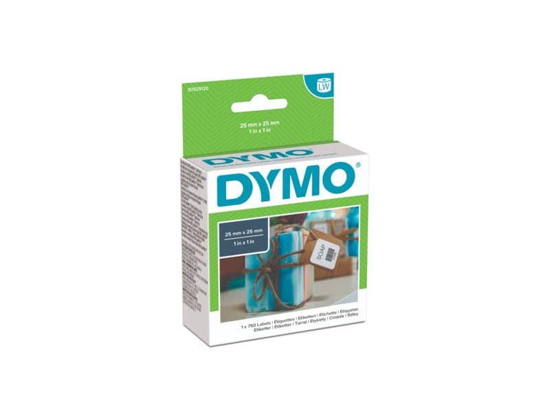 Rotolo da 750 etichette Dymo LabelWriter multiuso quadrate 25×25 mm bianco S0929120