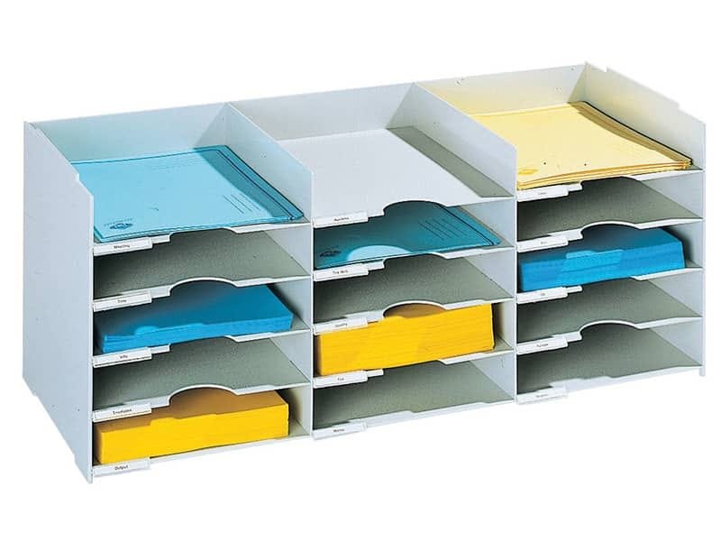 Schedario portacorrispondenza Paperflow componibile  a 15 cassetti grigio 67×30,4×31,3 cm – K421302