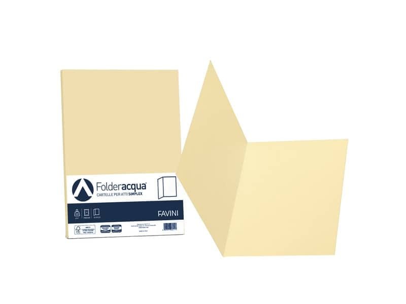 Cartellina semplice FAVINI FOLDER S cartoncino Simplex Luce&Acqua 200 g/mý 25x34cm camoscio 02  conf.50 – A50R664