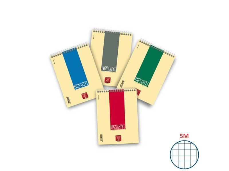 Blocco spiralato 60 fogli Pigna Pignastyl A5 5mm 02156275M