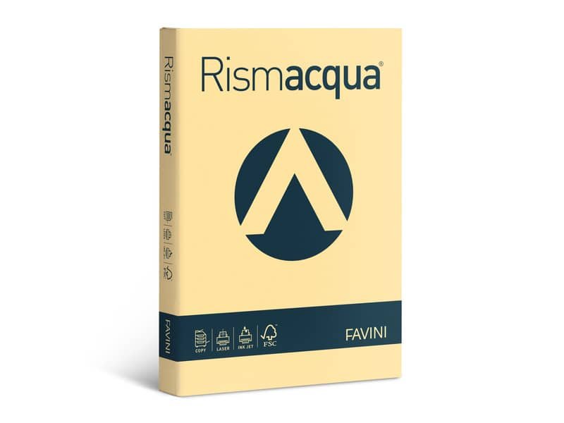Carta colorata Favini Rismacqua colori tenui 90 g/mý A4 camoscio 02 – Risma da 300 fogli – A66R304