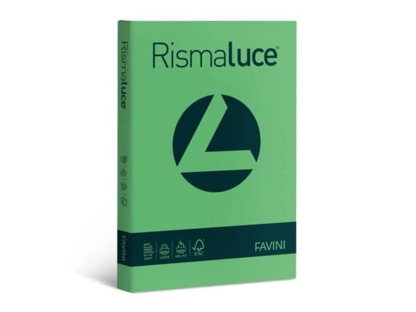 Carta colorata Favini Rismaluce colori forti 90 g/mý A3 verde Risma da 300 fogli - A66D313