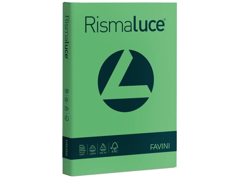 Carta colorata Favini Rismaluce colori forti 90 g/mý A4 verde 60 – Risma da 300 fogli – A66D304