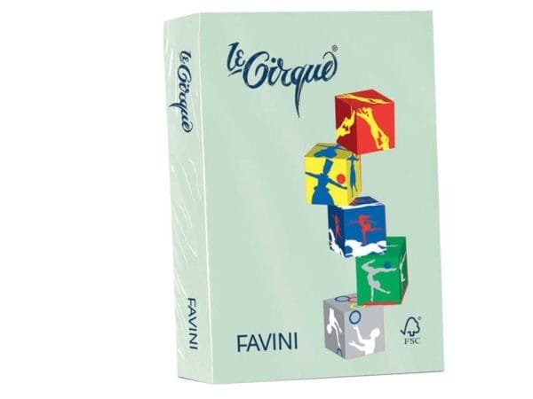 Carta colorata FAVINI LE CIRQUE per tutte le tecnologie di stampa 80 g/mý A4 pistacchio102  500 fogli - A716504