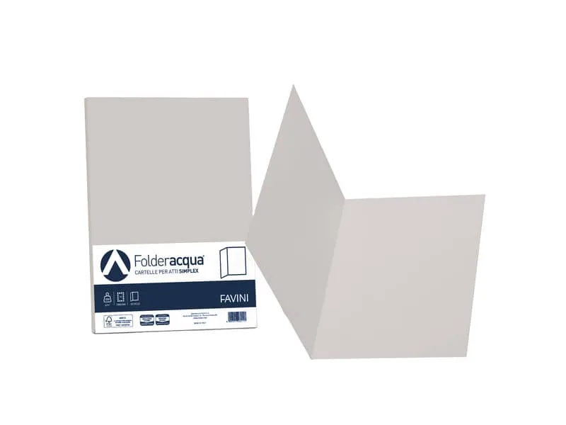 Cartellina semplice FAVINI FOLDER S cartoncino Simplex Luce&Acqua 200 g/mý 25x34cm ghiaccio 12  conf.50 – A50U664