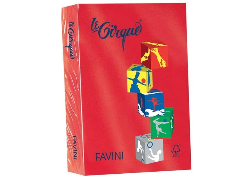 Carta colorata FAVINI LE CIRQUE per tutte le tecnologie di stampa 80 g/mý A4 scarlatto 209  500 fogli – A71C504