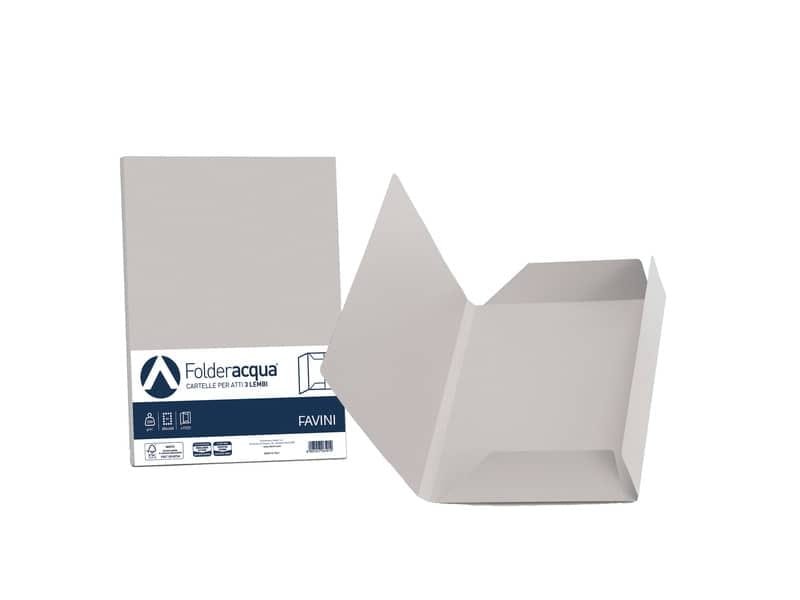 Cartellina 3 lembi Favini FOLDER 3L Luce&Acqua 200 g/mý 24,5×34,5cm ghiaccio 12 conf.25 – A50U434
