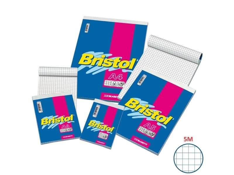 Blocco punto metallico Blasetti BRISTOL copertina patinata 115 gr 50 g/mý Q 5M A5 15X21cm – 1028