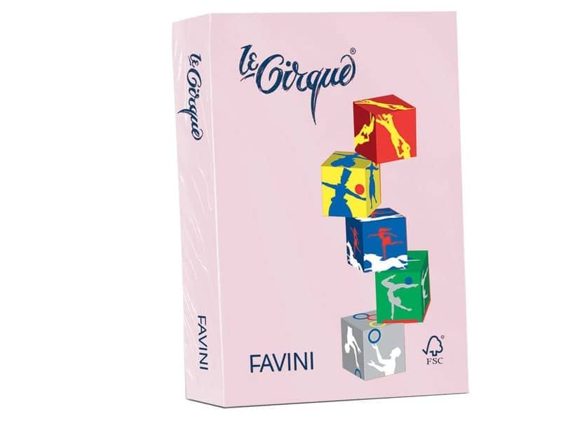 Carta colorata FAVINI LE CIRQUE per tutte le tecnologie di stampa 80 g/mý A4 rosa 108  500 fogli – A71S504