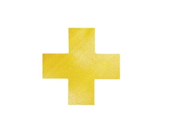 Segnaletica da pavimento forma ''croce'' DURABLE RAL 1003 giallo 15x15 cm Conf. 10 pezzi - 170104