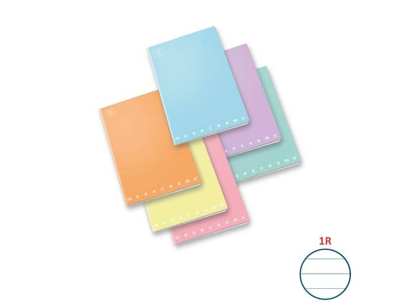 Quaderno 42 fogli PIGNA Monocromo Pastel A4 a righe 1R assortiti 02298901R