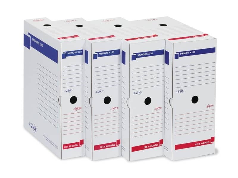 Scatola archivio Sei Rota Memory X 100 25×35 cm dorso 10 cm bianco 673210