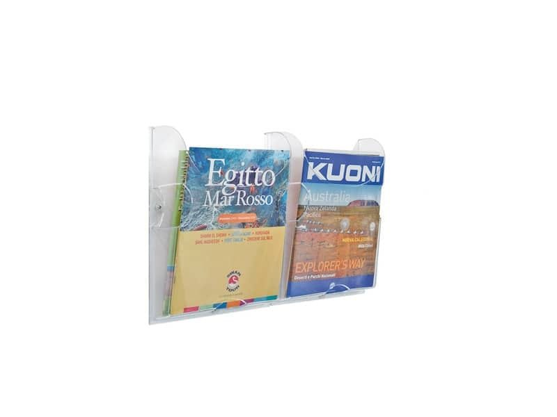 Vaschette da parete Ice TECNOSTYL A4 in polistirolo 26x9x33 cm trasparente confezione da 2 pezzi – IC001
