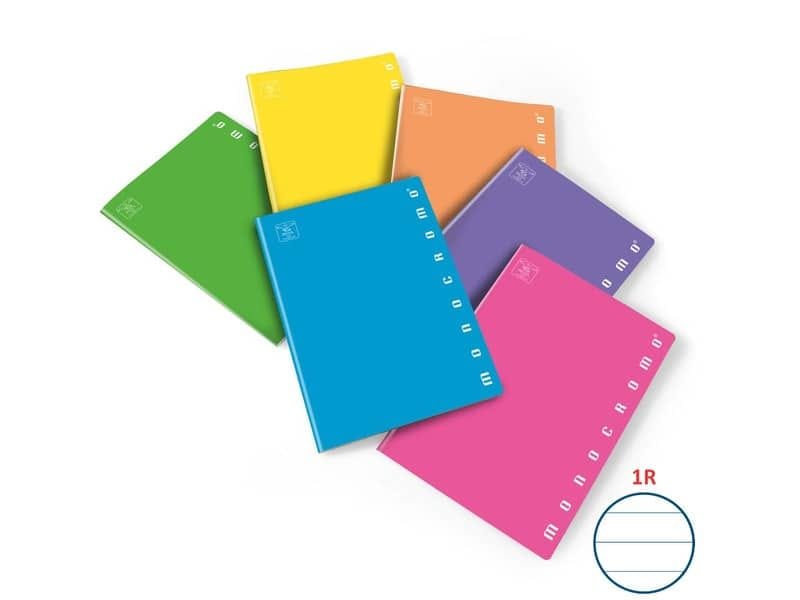 Quaderno 42 fogli PIGNA Monocromo Fluo A4 a righe 1R assortiti 02267921R