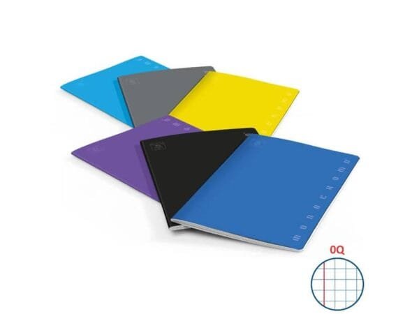 Quaderno 42 fogli PIGNA Monocromo A5 a quadretti 0Q con margine assortiti 02217780Q