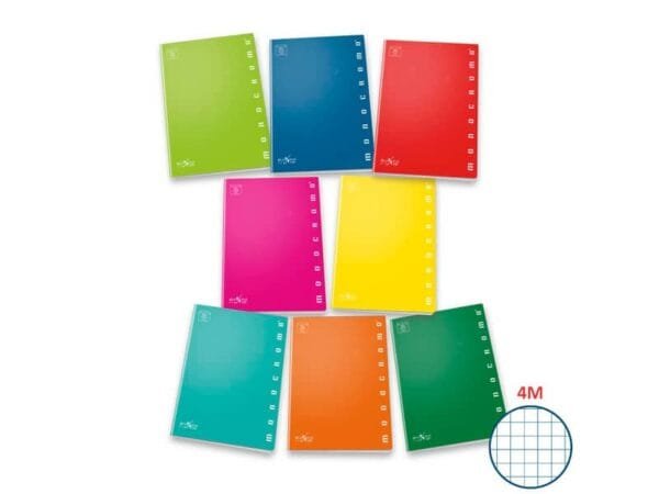 Maxi quaderno Pigna Monocromo A4 38 ff c colori assortiti - 02298884M