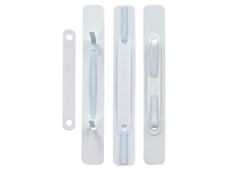 Fermafogli adesivi fastener Sei Rota con pressino bianco – passo 80 mm – conf. 100 pz. – 620045
