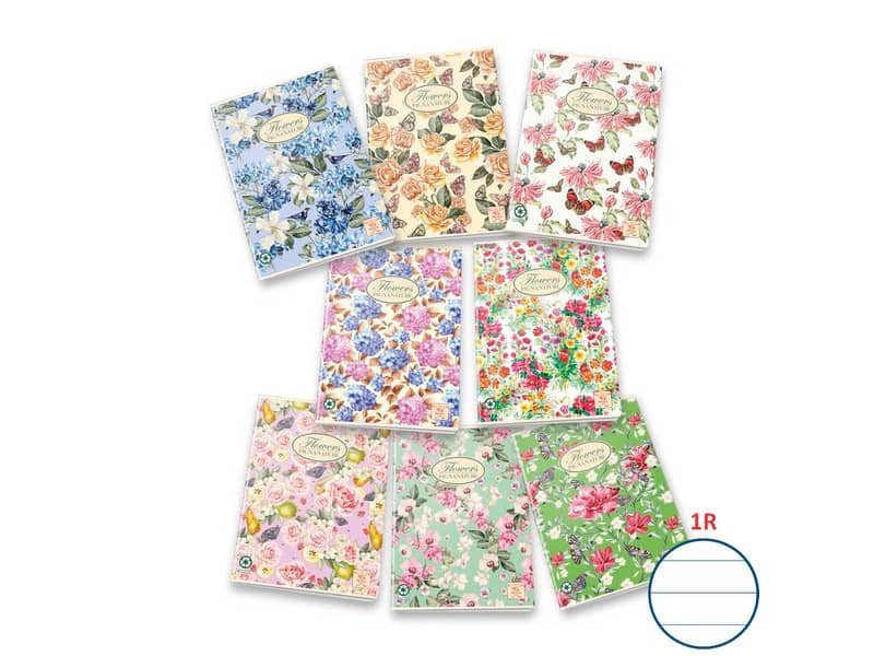 Quaderno a righe 42 fogli PIGNA Maxi Nature Flowers A4 1R assortiti 02298851R