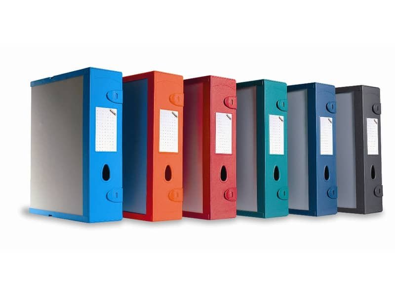 Scatola archivio LEONARDI Combi Box E500 dorso 9 cm blu navy – 29,8×36,2 cm E500BN