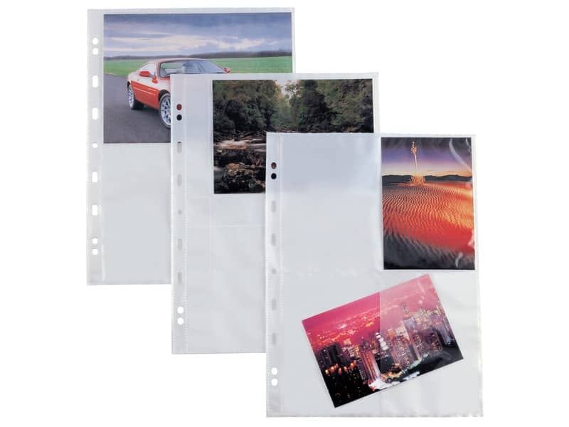 Buste a foratura universale Sei Rota Atla F per fotografie 4 spazi 13×18 cm trasparente  conf. 10 buste – 662502
