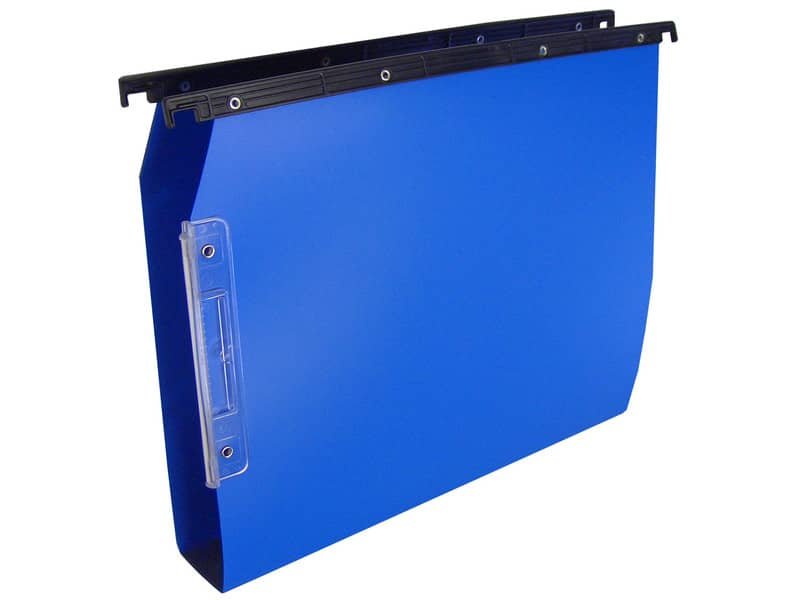 EC – Cartelle sospese laterali per armadi CARTESIO PP 33 cm fondo a U 3 cm blu – Conf. 25 pezzi – 514 M Beta 3 -A3
