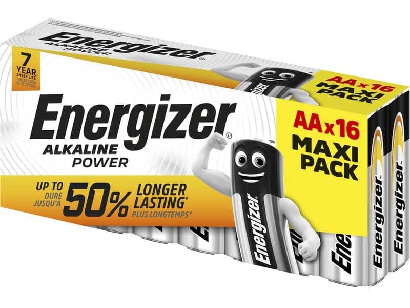 Batterie ENERGIZER Alkaline Power AA BP16 conf. da 16 – E302743800