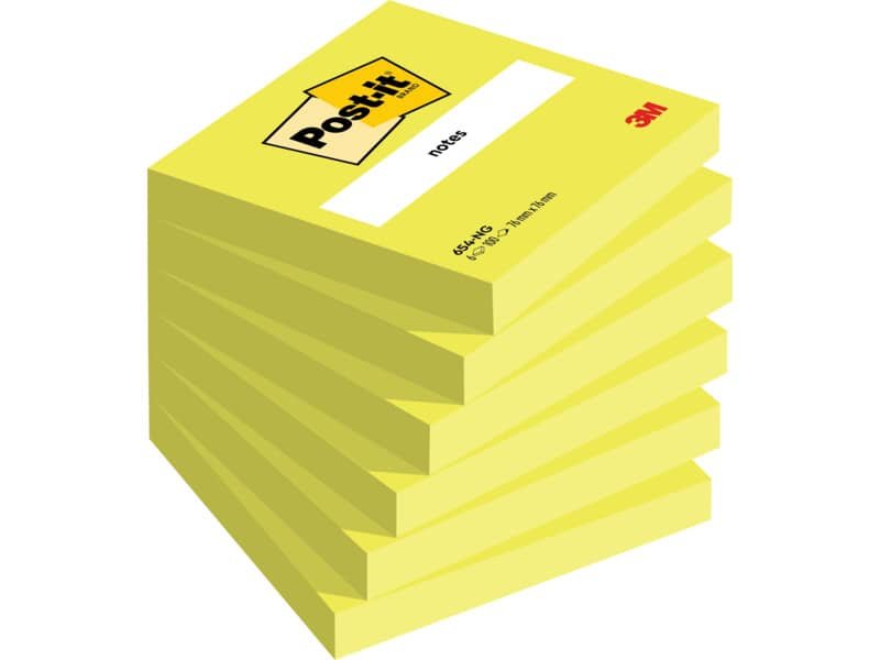Foglietti Post-it© verde acido 100 fogli/blocchetto conf. 6 pz 76×76 mm 7100177477