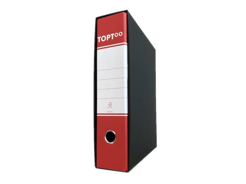 Registratore protocollo TOPToo con custodia dorso 8 cm rosso 23×33 cm – FMCRTP8RO
