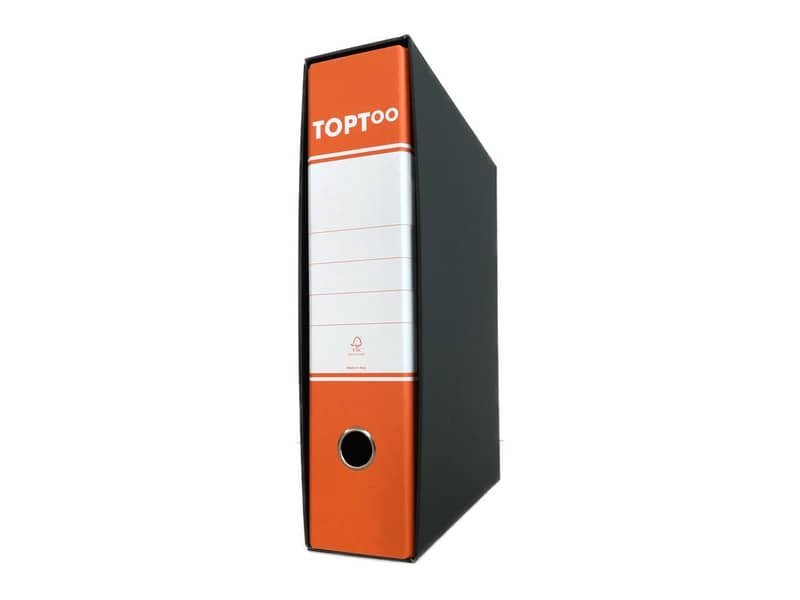 Registratore commerciale TOPToo con custodia dorso 8 cm arancio 23×30 cm – FMCRTU8AR