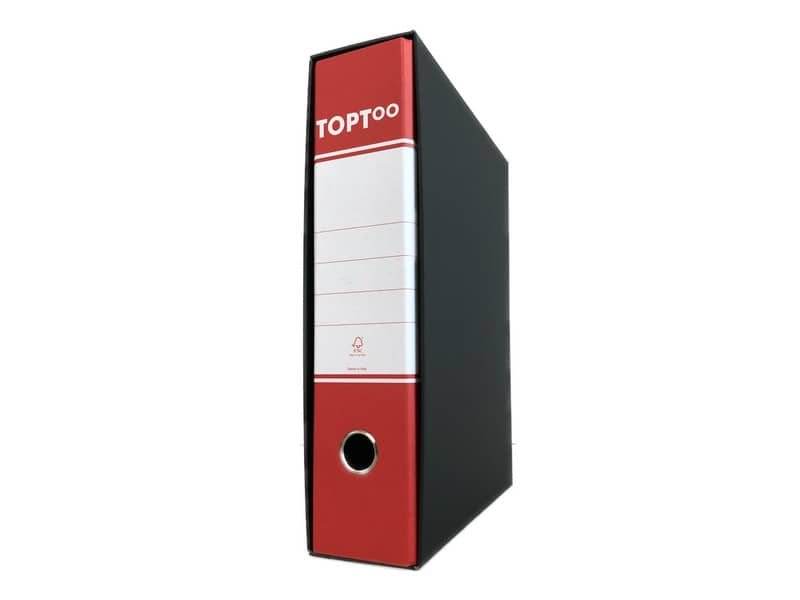 Registratore commerciale TOPToo con custodia dorso 8 cm rosso 23×30 cm – FMCRTU8RO