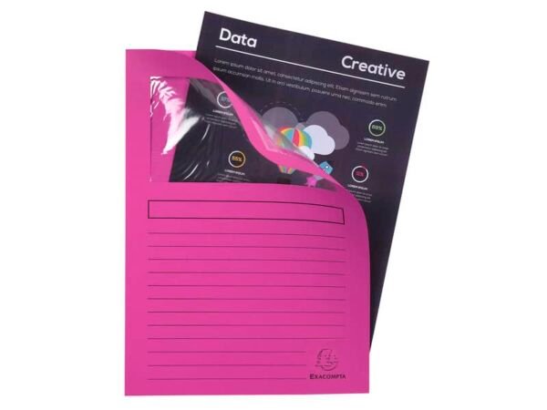 Cartelline con finestra Exacompta Forever© A4 cartoncino 120 g/mý fucsia conf. da 100 - 50108E