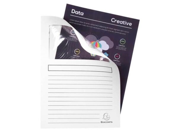 Cartelline con finestra Exacompta Forever© A4 cartoncino 120 g/mý bianco conf. da 100 - 50110E