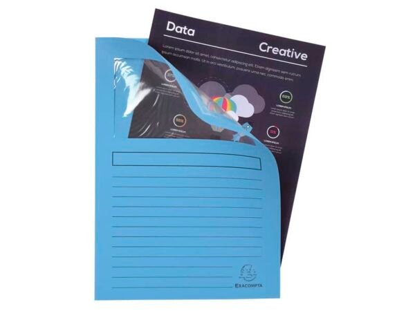 Cartelline con finestra Exacompta Forever© A4 cartoncino 120 g/mý azzurro conf. da 100 - 50106E