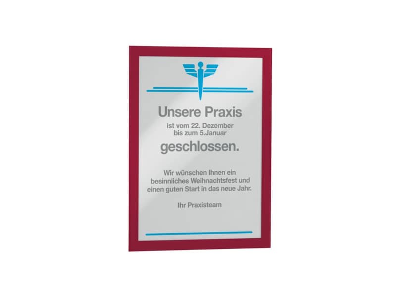Cornice espositiva Durable Duraframe© A4 236×323 mm rosso 4882-03