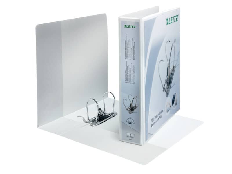 Raccoglitore a leva a 2 anelli bianco Leitz dorso 75 mm 42250001