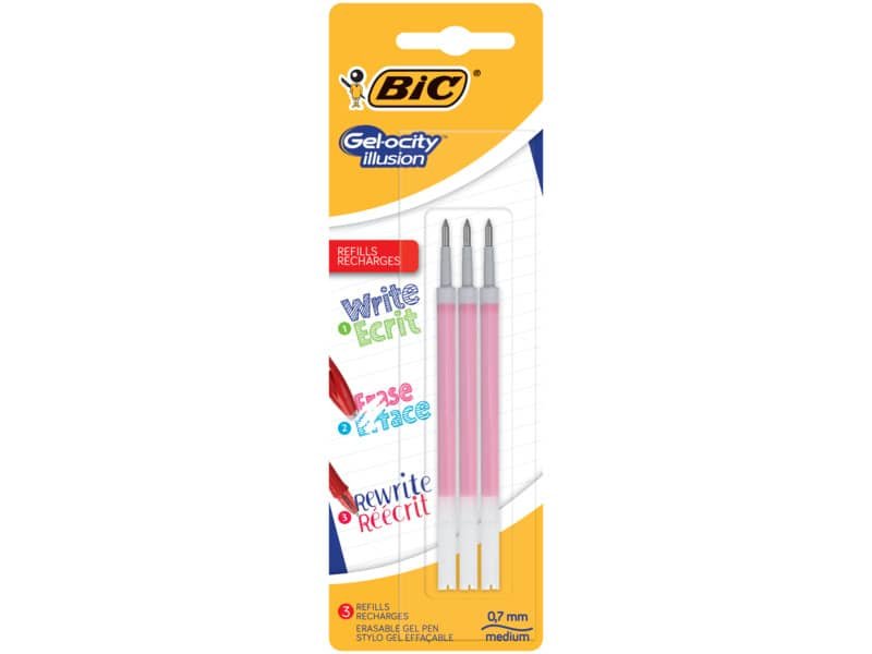Refill BIC Gelocity Illusion Blister 0,7 mm rosso Conf. 3 pezzi – 944023
