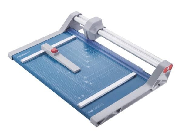 Taglierina a rullo Dahle di terza generazione con pressino automatico luce 360 mm blu - R000550