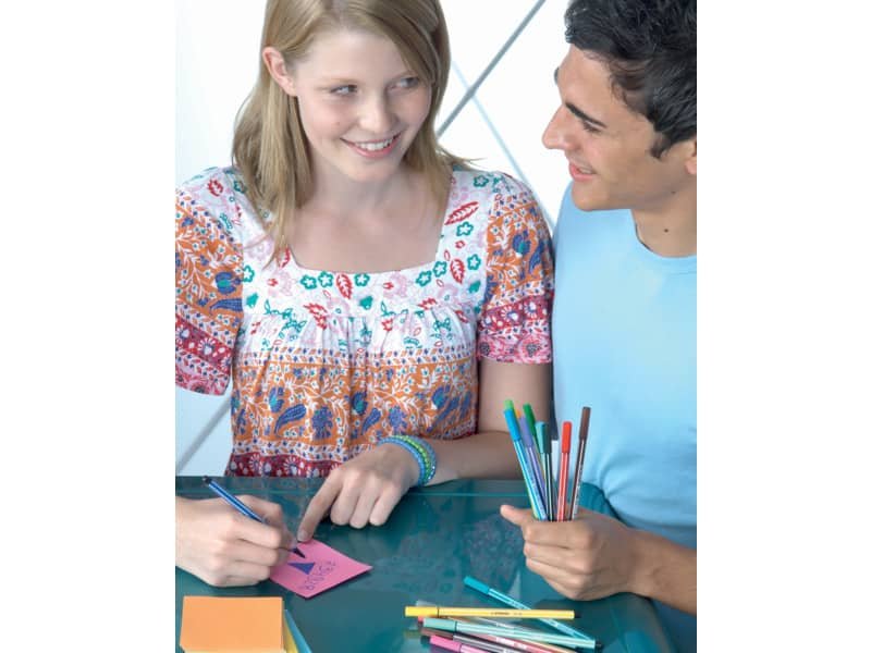 Pennarelli Stabilo Pen 68 tratto 1 mm verde foglia 68/43