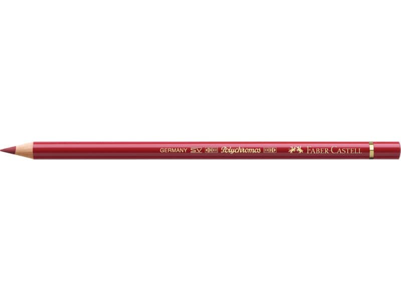 Matite colorate permanenti Faber Castell Polychromos mina 3,8 mm conf. 6 pezzi – rosso cadmio medio – 110217