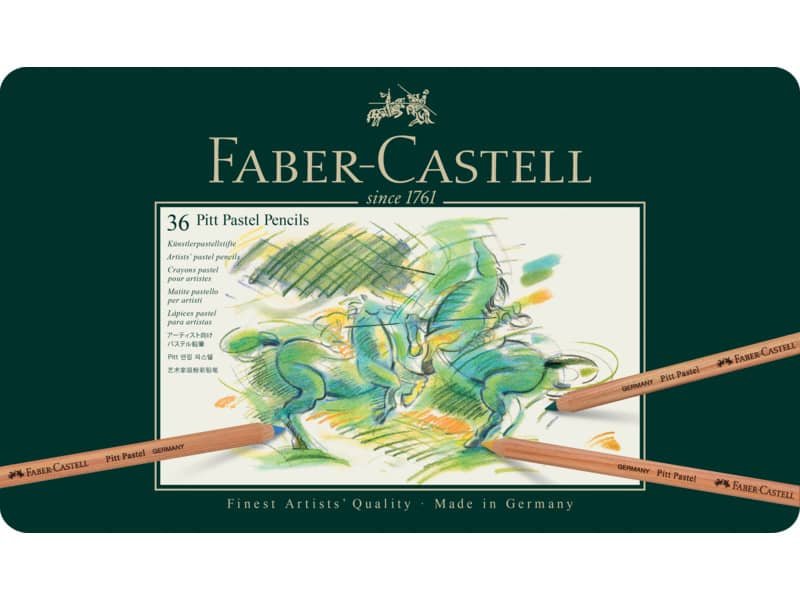 Astuccio in metallo matite Pitt Pastel Faber-Castell 36 colori assortiti 112136