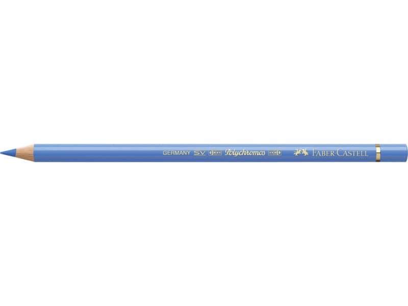 Matite colorate permanenti Faber Castell Polychromos mina 3,8 mm conf. 6 pezzi – oltremare chiaro – 110140