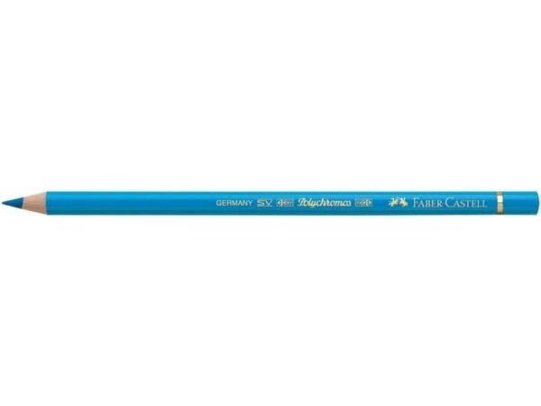Matite colorate permanenti Faber Castell Polychromos mina 3,8 mm conf. 6 pezzi - blu ftalico - 110110