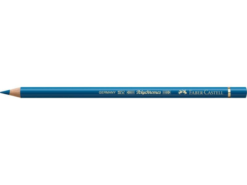 Matite colorate permanenti Faber Castell Polychromos mina 3,8 mm conf. 6 pezzi – turchese azzurro – 110149