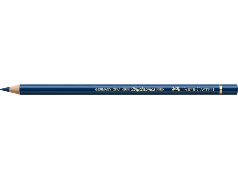 Matite colorate permanenti Faber Castell Polychromos mina 3,8 mm conf. 6 pezzi – blu prussia – 110246
