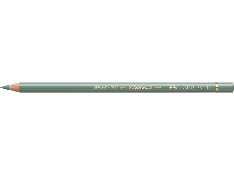 Matite colorate permanenti Faber Castell Polychromos mina 3,8 mm conf. 6 pezzi – verde terra – 110172